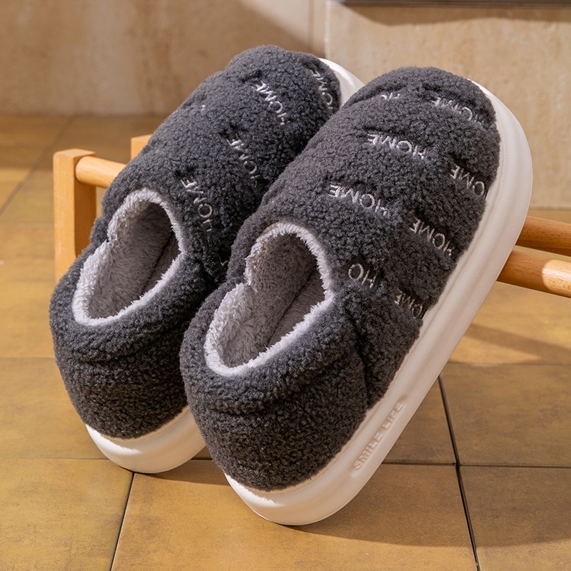 棉拖鞋男士冬季2025新款家居室内毛绒保暖防滑地板棉拖男款秋冬天