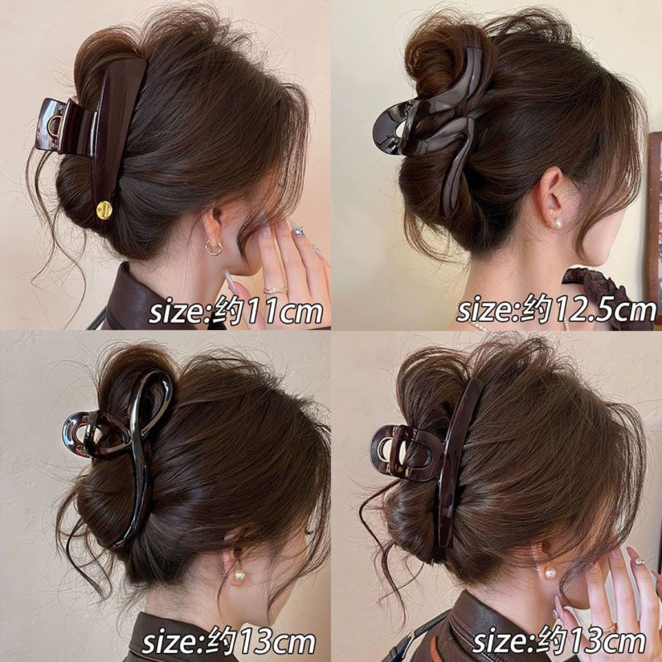 高定组合气质抓夹套装鲨鱼夹早秋发夹后脑勺发量多发饰车厘子头饰