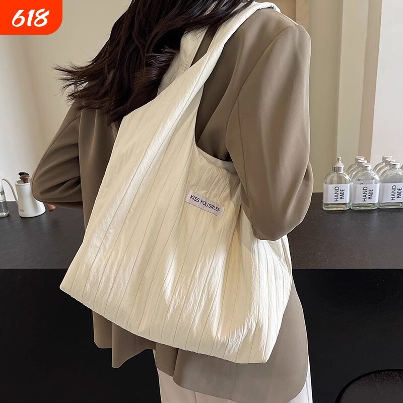 韩系布包女帆布包包2025新款春夏慵懒松弛感休闲大容量单肩托特包