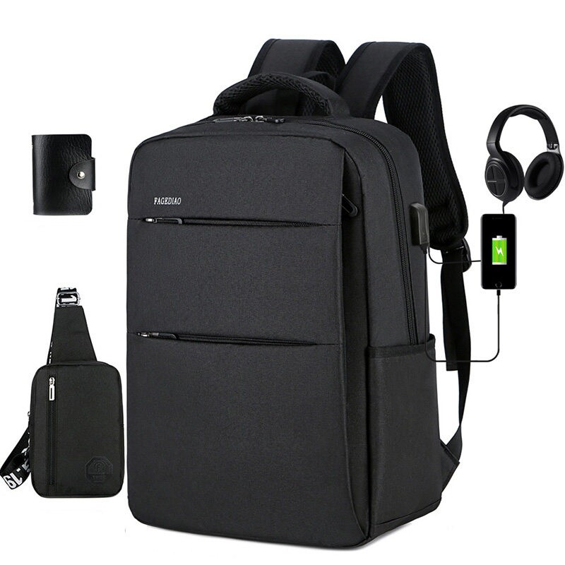 商务背包男士双肩包女旅行包休闲工作笔记型电脑高中大学生书包男