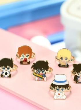 趣味Q版戒指纪念毛利兰呆萌名侦探柯南日漫动漫周边工藤新一指环