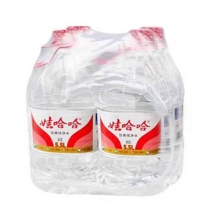 娃哈哈饮用纯净水5.5L 饮用水非矿泉水冲奶泡茶 4桶整箱大桶水装