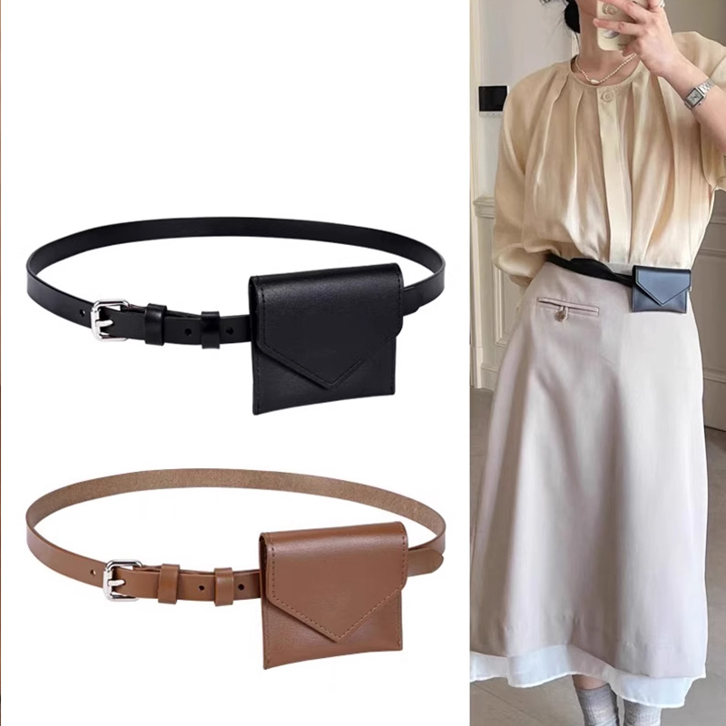 小腰包女生高级感网红凹造型搭配精致时尚迷你穿皮带装饰腰间挂包