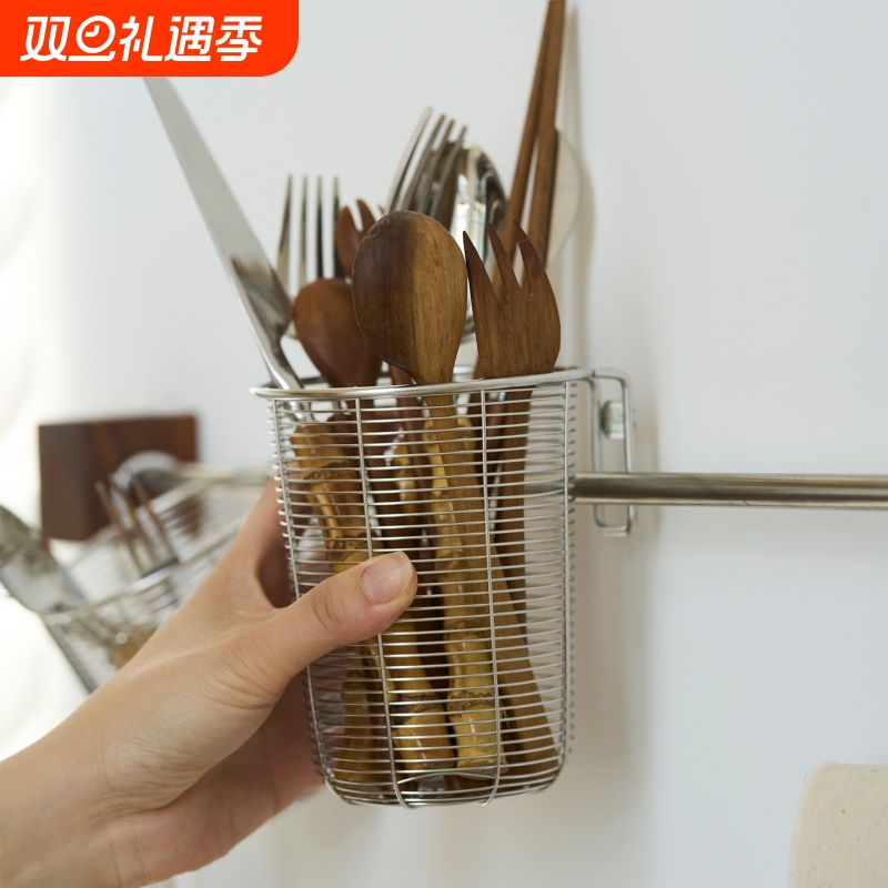 大牌平替！304不锈钢勺子筷子筒