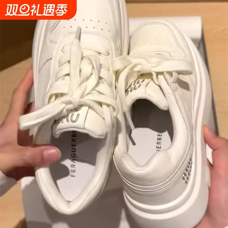 内增高厚底小白鞋女2025新款秋季小个子百搭休闲运动爆款休闲板鞋