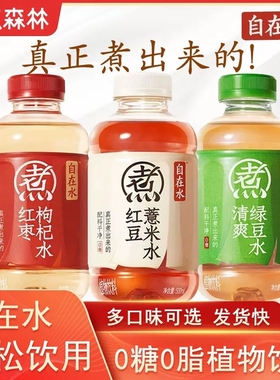元气森林红豆薏米水500ml好自在红枣枸杞无糖健康饮料绿豆水清爽