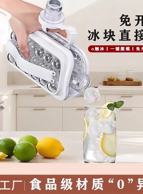 雪球制冰模具冰块冰格球形水壶家用硅胶储冰盒冰箱冻冰袋储冰神器