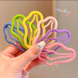 网红儿童舒适云朵发夹bb夹女童彩色后脑勺发卡侧边夹刘海碎发夹子