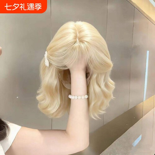 韩系羊毛蛋蛋假发短发卷发秋冬复古头套刘海减龄纹理蓬松自然仿真