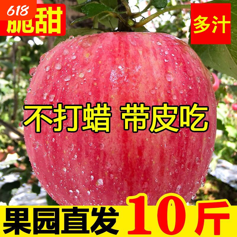 红富士苹果新鲜水果红富士山东特产脆甜整箱包邮当季一级果
