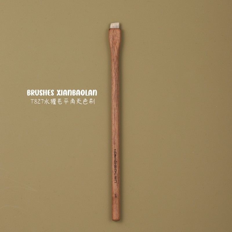 仙宝兰T827水獾毛眉刷扁头填色精准勾勒野生眉猸子毛眉粉化妆刷