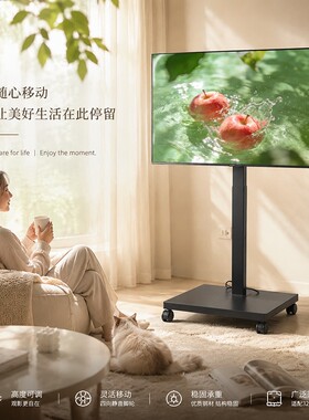 可移动电视机落地式支架旋转升降