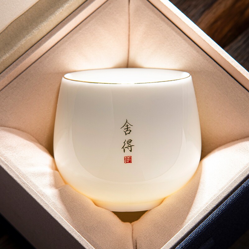 羊脂玉瓷高档茶杯|千人回购图片