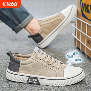 2025男士透气帆布鞋男款休闲布鞋夏季一脚蹬夏天板鞋回力男鞋