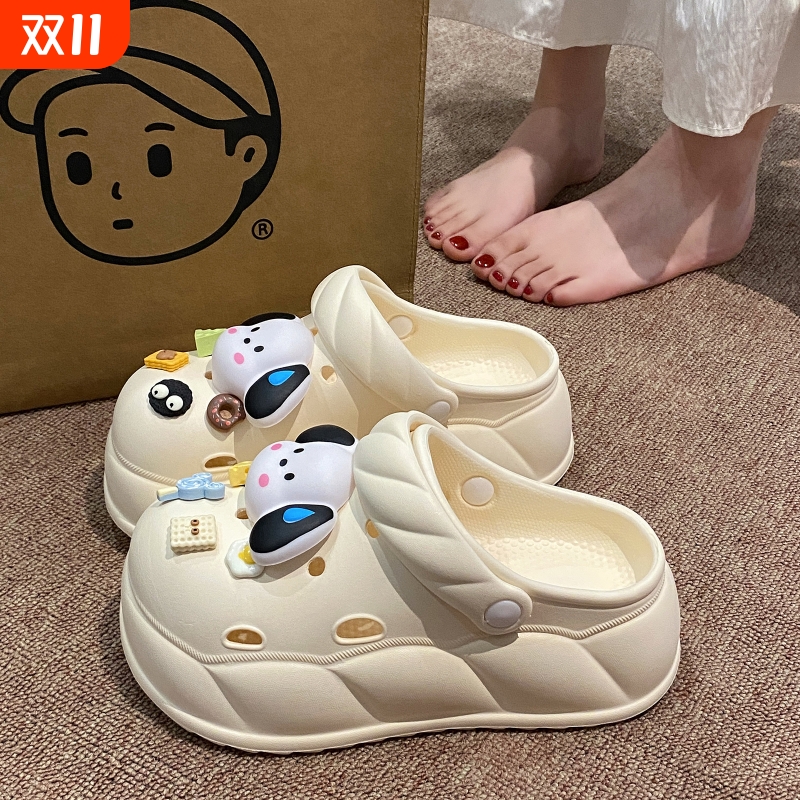 按摩厚底洞洞鞋女性|213人收藏