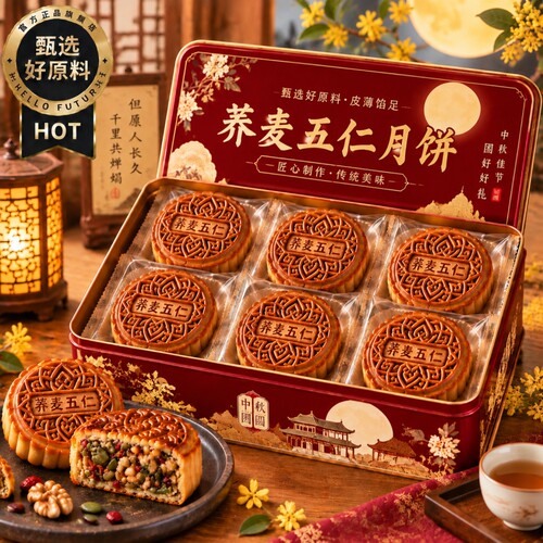 五仁味木糖醇月饼|248人收藏