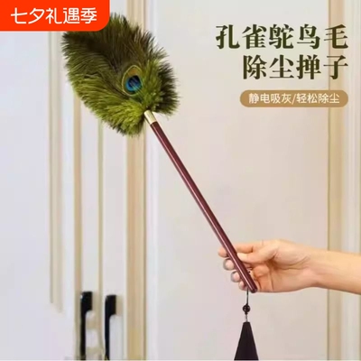 孔雀鸵羽毛掸子家用除尘清洁
