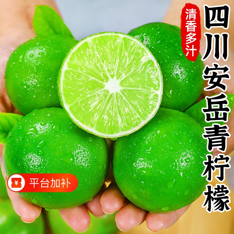 柠檬新鲜水果四川安岳黄柠檬奶茶店专用现摘无籽薄皮香水甜柠檬青