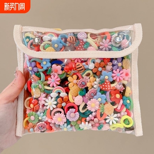 儿童皮筋不伤发小号头绳女童可爱发圈扎头高弹力耐用宝宝发绳头饰