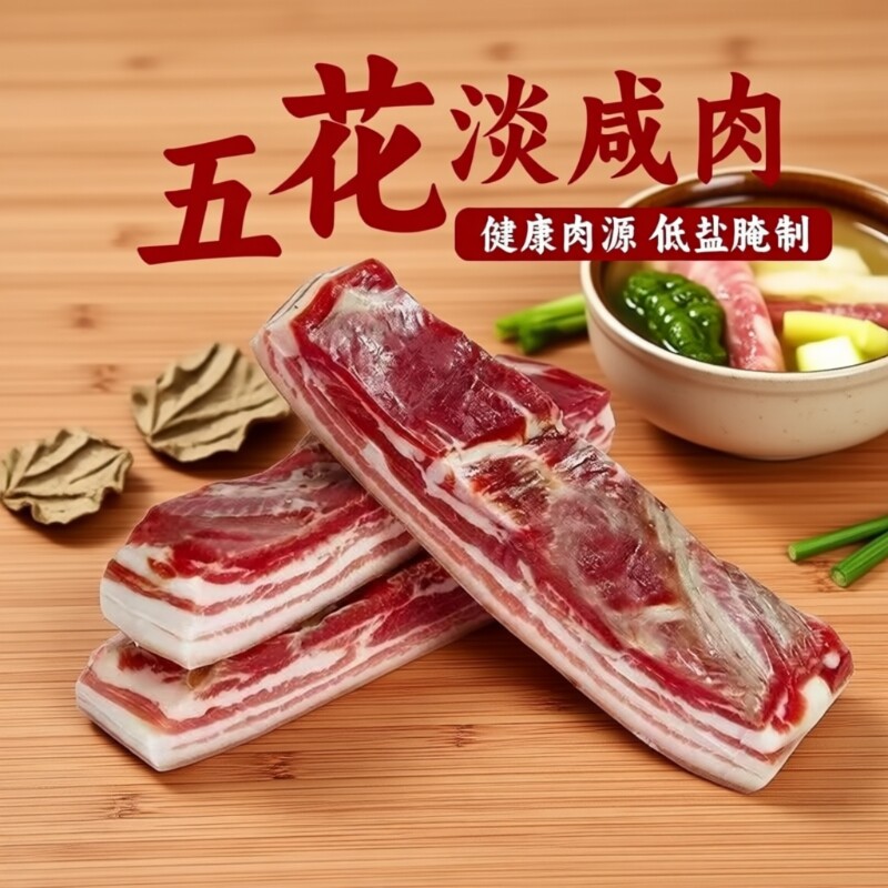农家手工腌制猪肉咸肉五花腊肉咸货腊味腌笃鲜风干烟熏瘦肉真空