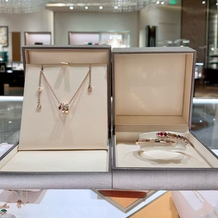 全新高定品质新春系列红钻红玛瑙项链弹簧小裙子扇形项链手链耳钉