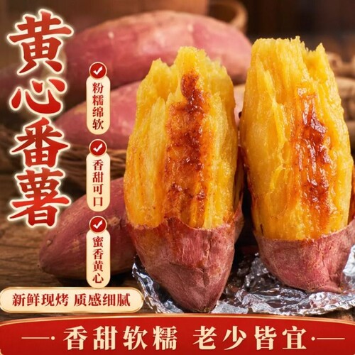 新鲜黄心番薯3斤|超1000次加购
