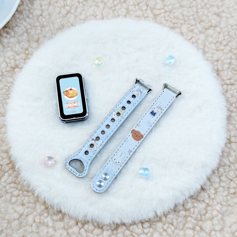 【兔耳KT】适用于Huawei手环10/9/8NFC表带皮质华为