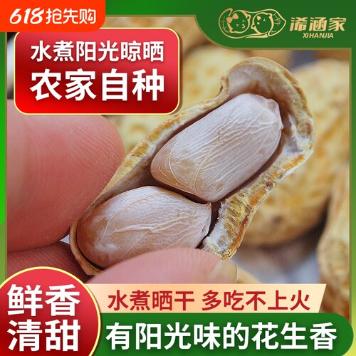 2025新水煮花生原味农家红皮蒜香五香奶油盐咸干带壳奶香健康袋装