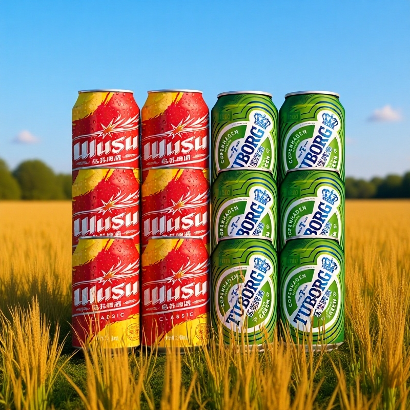 乌苏啤酒经典款330ml*6+乐堡啤酒330ml*6组合共12罐装啤酒非原箱