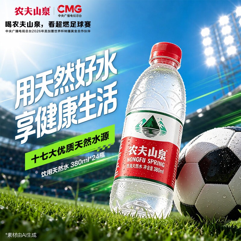 农夫山泉天然水380ml*12瓶*2箱共24瓶小瓶饮用水非矿泉水纯净图片