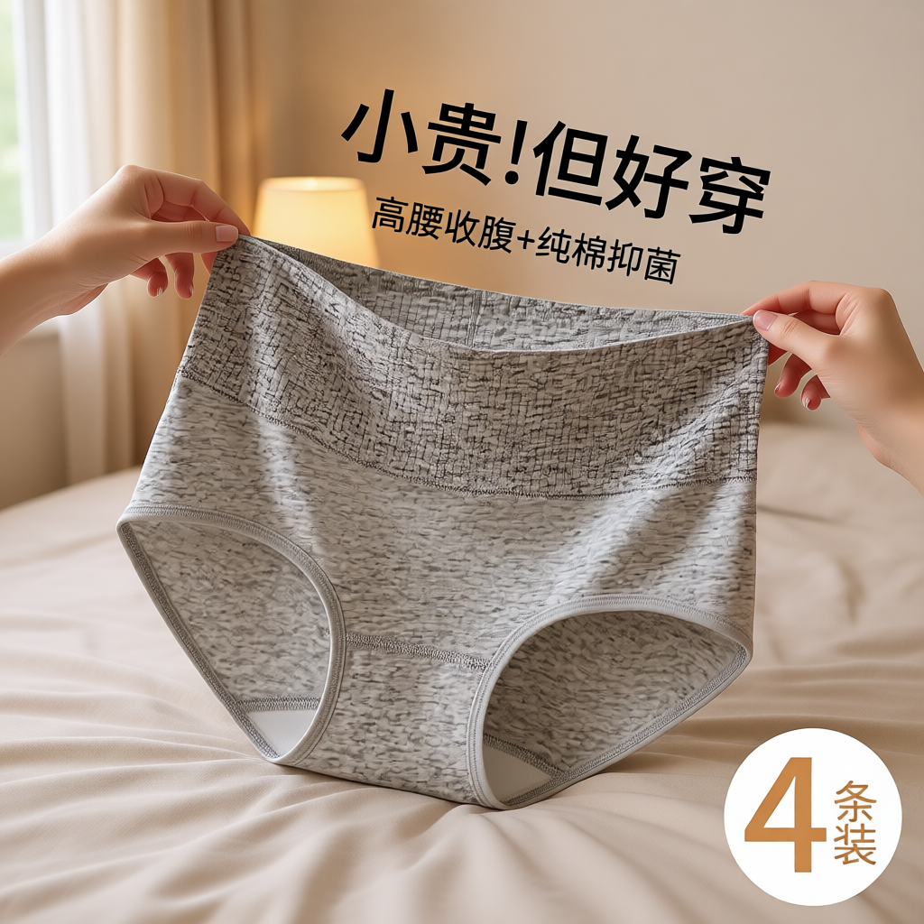 纯棉高腰女士内裤|超1000次加购