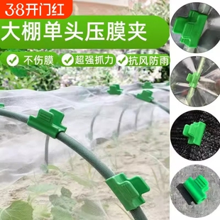 压膜夹小拱棚塑料膜夹子防风二膜塑料夹玻璃纤维杆压膜卡大棚花棚