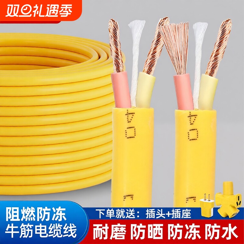 牛筋电缆线2芯防水防冻