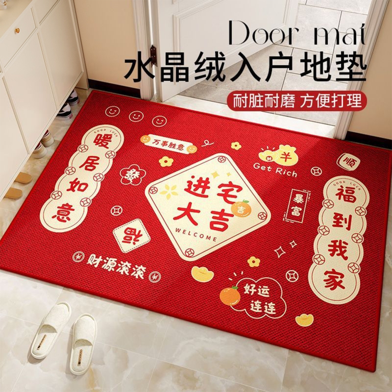 入户门地垫出入平安进门门口防滑脚垫地毯入户门垫可裁剪室内进宅