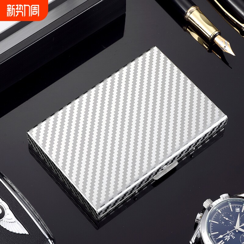 卡包男高档铝合金不锈钢超薄防消磁屏蔽RFID防盗刷卡套证件驾驶证