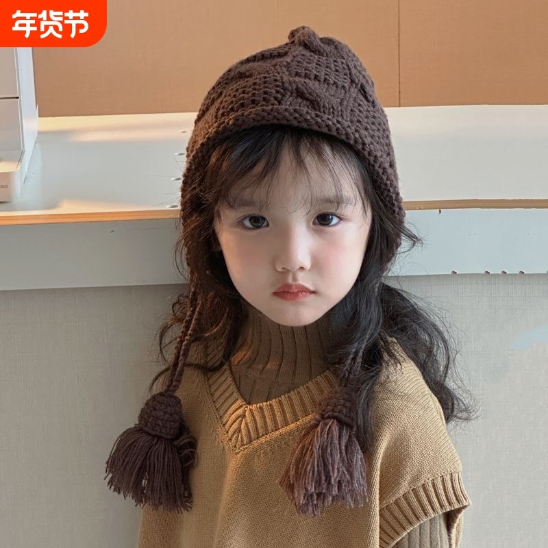 女童帽子秋冬季保暖加厚可爱流苏吊穗毛线针织帽儿童护耳防风男,童装/婴儿装/亲子装,帽子,淘宝优惠券,粉丝福利购,淘宝优惠卷