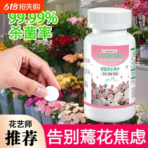 鲜花保鲜剂家用鲜切花84泡腾片花店专用养花绿植消毒插花卉营养液