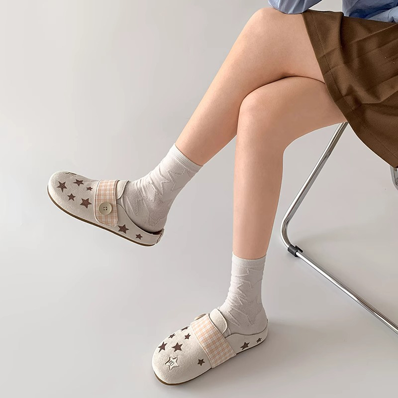 南在南方女款防滑厚底包头拖鞋复古夏外穿2025新款法式勃肯凉拖鞋