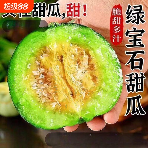 山东绿宝甜瓜小香瓜5斤当季正宗脆瓜蜜瓜绿宝石香瓜新鲜水果脆甜