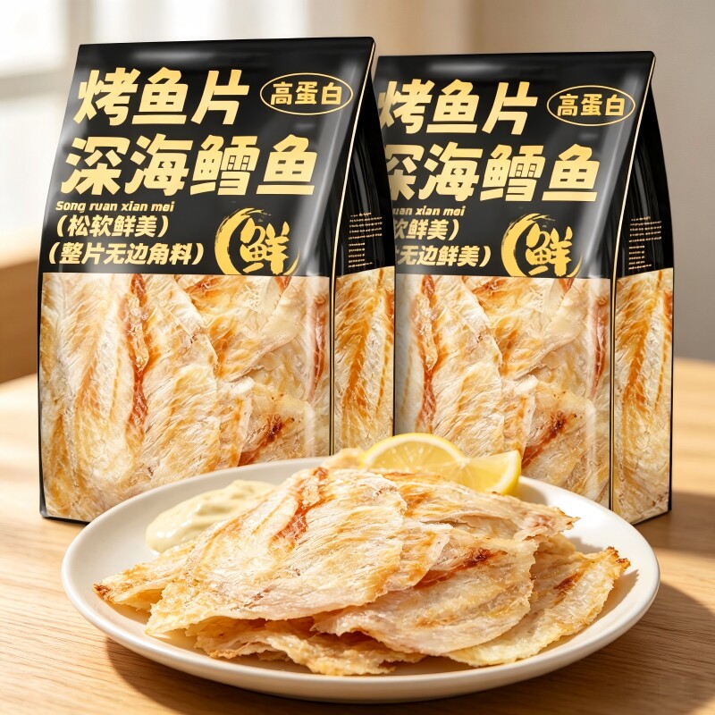 鳕鱼片烤鱼片孕妇儿童健康零食解图片