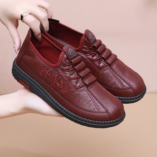 新款老北京布鞋女鞋春秋中老年妈妈鞋平底软底轻便鞋老人休闲单鞋