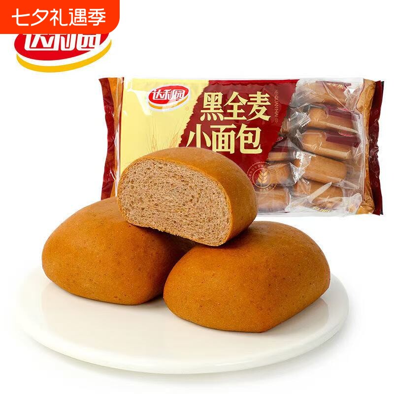 达利园法式小面包400g*2袋装整箱零食宿舍早餐散装手撕黑全麦面包图片
