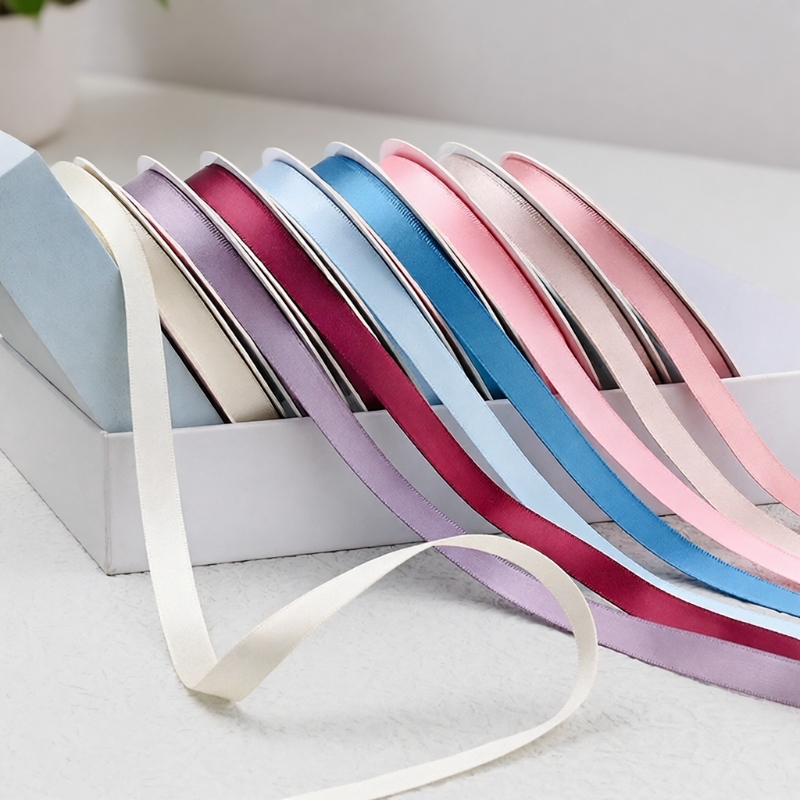 1CM涤纶带丝带彩带花艺发饰蝴蝶结diy礼品包装超大卷装饰飘带双面