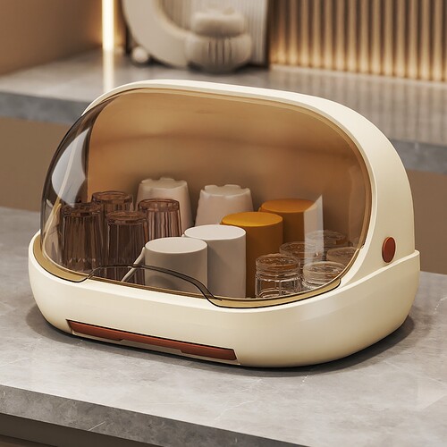 透明塑料茶杯收纳盒桌面整理柜