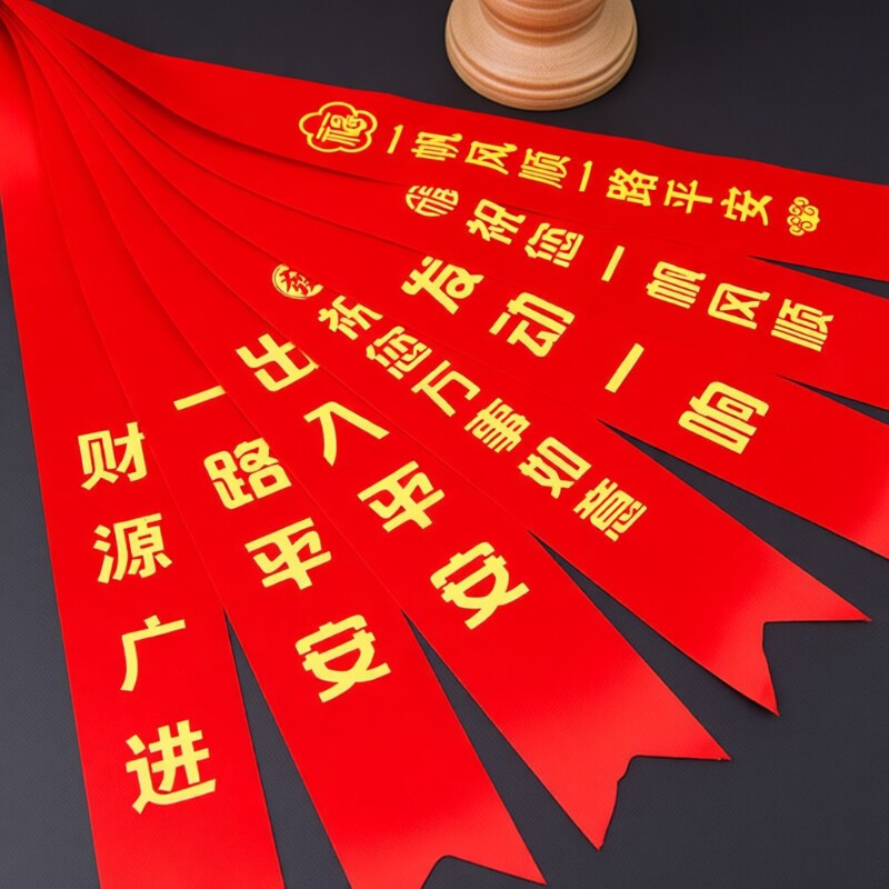 汽车红彩带飘带交车|千人加购图片