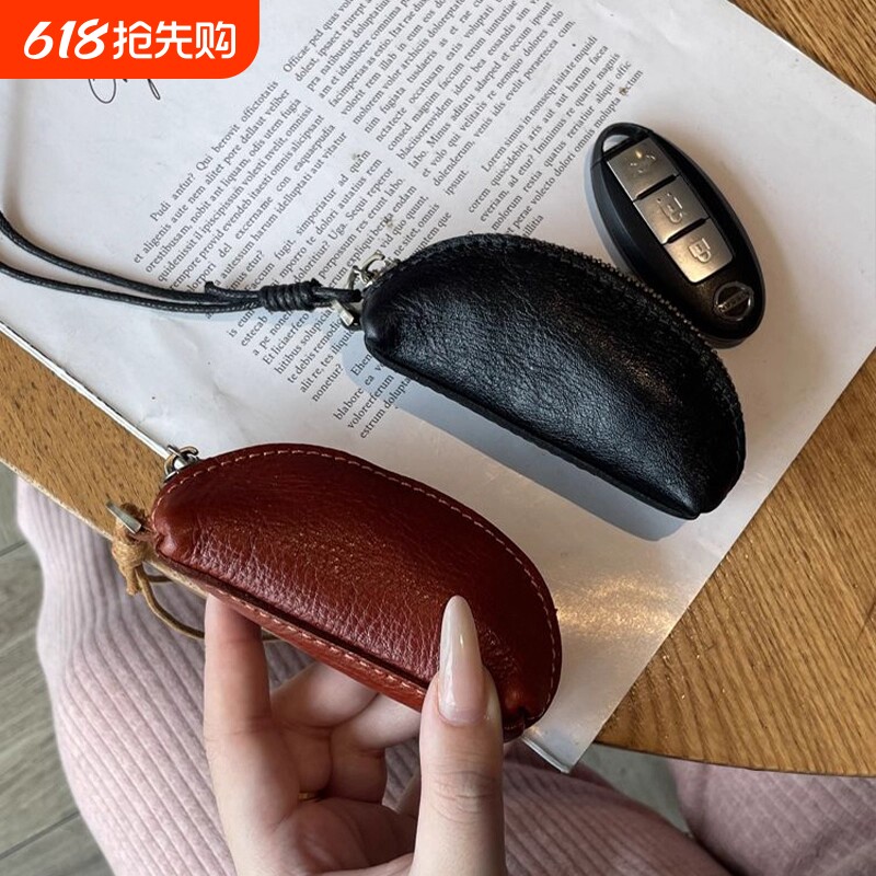 挂脖迷你卡包毛衣链2025新款小巧精致配饰零钱包挂件纯色小包项链