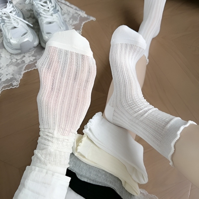 袜子夏薄款女堆堆袜女款2026新款