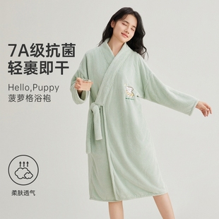通用 四季 浴袍女吸水速干可穿浴巾加厚浴裙秋冬睡袍式 浴衣2025新款