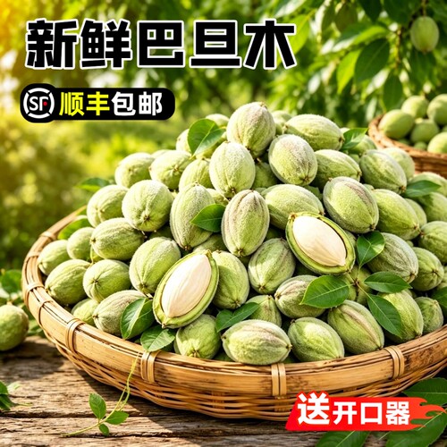 送开口器！新鲜巴旦木鲜果