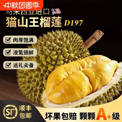 正宗进口猫山王榴莲D197马来西亚
